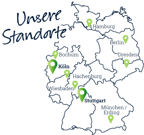 Karte Unsere Standorte